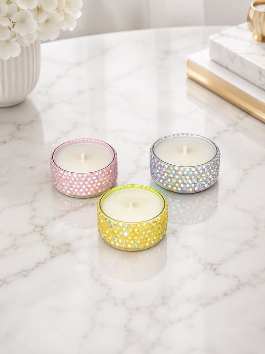Candles Tealight Luxury Bling Scented Décor Trio
